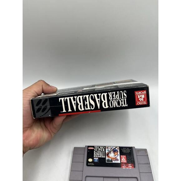 Tecmo Super Baseball SNES Super Nintendo Original Box Authentic - Picture 11 of 11